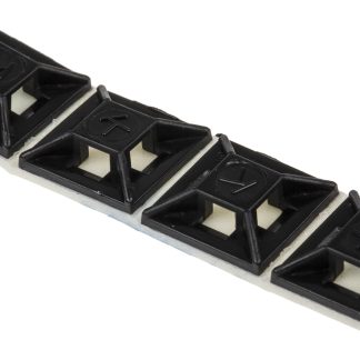 Fermacavi RS PRO, col. Nero, autoadesivo, 12.5mm x 12,5 mm, Ø fissaggio 3.2mm, 50 pezzi