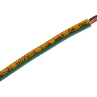 Cavo di collegamento apparecchiature H07V-K RS PRO, 6 mm², 16 AWG, 750 V, 100m, Verde-Giallo