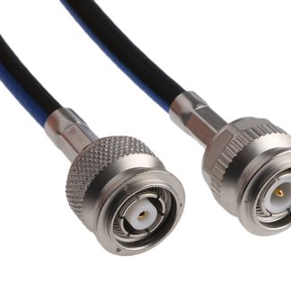 Cavo coassiale Huber+Suhner, RP-TNC / TNC, L. 3m, 50 Ω, col. Nero/Blu