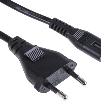 Cavo di alimentazione RS PRO IEC C7/Spina Euro tipo C, 2,5 A, 250 V, L. 1.5m