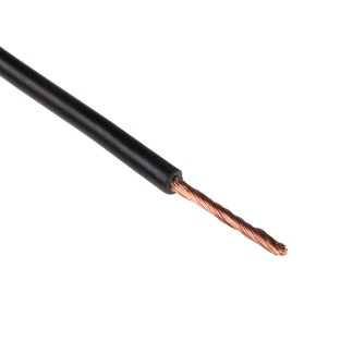 Cavo di collegamento apparecchiature H07V-K RS PRO, 1.5mm², 15 AWG, 750 V, 100m, Nero, 2491X