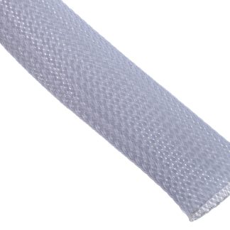 Guaina per cavi intrecciata RS PRO in PET, Ø 30mm, L. 5m, col. Grigio, espandibile