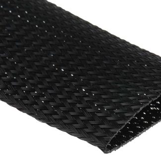 Guaina per cavi intrecciata RS PRO in PET, Ø 50mm, L. 5m, col. Nero, espandibile