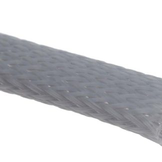 Guaina per cavi intrecciata RS PRO in PET, Ø 15mm, L. 5m, col. Grigio, espandibile