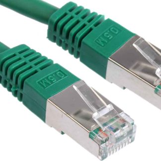 Cavo Ethernet Cat6 (S/FTP) RS PRO, guaina in PVC col. Verde, L. 0.5m, Con terminazione