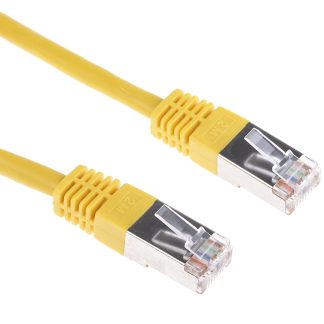 Cavo Ethernet Cat6 (S/FTP) RS PRO, guaina in PVC col. Giallo, L. 0.5m, Con terminazione
