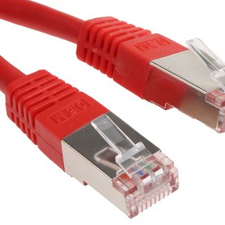 Cavo Ethernet Cat6 (S/FTP) RS PRO, guaina in PVC col. Rosso, L. 0.5m, Con terminazione