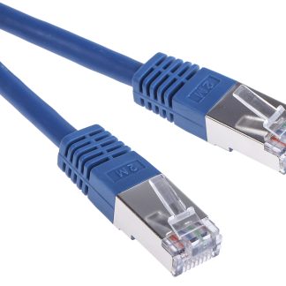 Cavo Ethernet Cat6 (S/FTP) RS PRO, guaina in PVC col. Blu, L. 2m, Con terminazione
