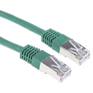 Cavo Ethernet Cat6 (S/FTP) RS PRO, guaina in PVC col. Verde, L. 5m, Con terminazione