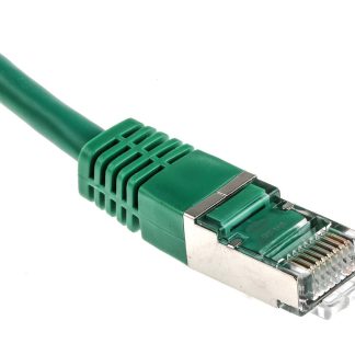 Cavo Ethernet Cat6 (S/FTP) RS PRO, guaina in PVC col. Verde, L. 1m, Con terminazione