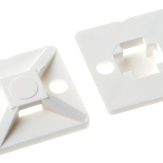 Fermacavi HellermannTyton, col. Bianco, 19mm x 19 mm, Ø fissaggio 3.1mm, 100 pezzi