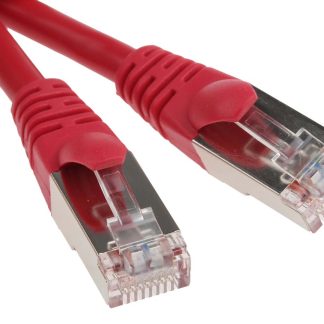 Cavo Ethernet Cat5e (F/UTP) RS PRO, guaina in PVC col. Rosso, L. 0.5m, Con terminazione