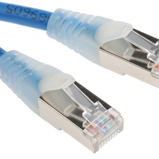 Cavo Ethernet Cat5e (F/UTP) RS PRO, guaina in PVC col. Blu, L. 0.5m, Con terminazione
