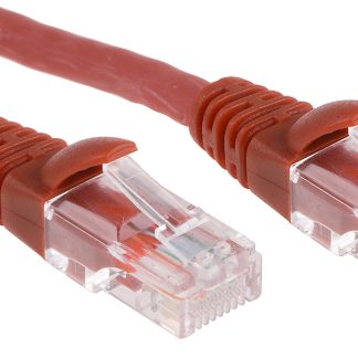 Cavo Ethernet Cat5e (U/UTP) RS PRO, guaina in LSZH col. Rosso, L. 0.5m, Con terminazione