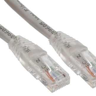 Cavo Ethernet Cat6 (U/UTP) RS PRO, guaina in PVC col. Grigio, L. 0.5m, Con terminazione