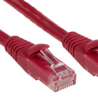 Cavo Ethernet Cat6 (U/UTP) RS PRO, guaina in PVC col. Rosso, L. 1m, Con terminazione