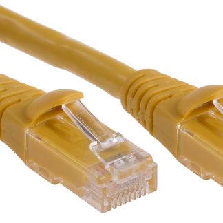 Cavo Ethernet Cat6 (U/UTP) RS PRO, guaina in PVC col. Giallo, L. 0.5m, Con terminazione