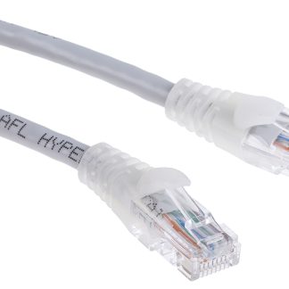 Cavo Ethernet Cat5e (U/UTP) RS PRO, guaina in PVC col. Grigio, L. 3m, Con terminazione
