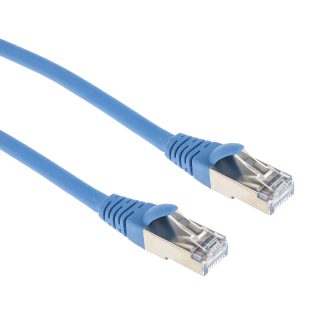 Cavo Ethernet Cat6 (F/UTP) RS PRO, guaina in LSZH col. Blu, L. 1m, Con terminazione