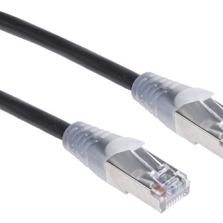 Cavo Ethernet Cat5e (F/UTP) RS PRO, guaina in PVC col. Nero, L. 3m, Con terminazione