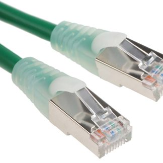 Cavo Ethernet Cat5e (F/UTP) RS PRO, guaina in PVC col. Verde, L. 0.5m, Con terminazione