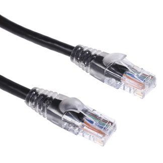 Cavo Ethernet Cat5e (U/UTP) RS PRO, guaina in PVC col. Nero, L. 1m, Con terminazione
