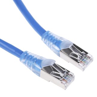 Cavo Ethernet Cat5e (F/UTP) RS PRO, guaina in PVC col. Blu, L. 2m, Con terminazione