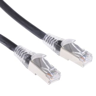 Cavo Ethernet Cat6 (F/UTP) RS PRO, guaina in LSZH col. Nero, L. 5m, Con terminazione
