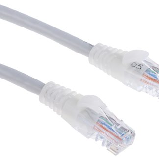 Cavo Ethernet Cat5e (U/UTP) RS PRO, guaina in PVC col. Grigio, L. 10m, Con terminazione