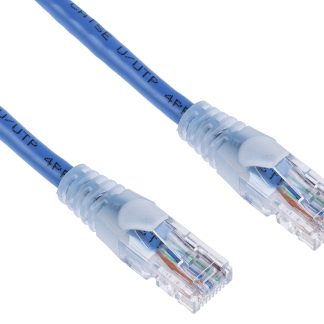 Cavo Ethernet Cat5e (U/UTP) RS PRO, guaina in PVC col. Blu, L. 10m, Con terminazione
