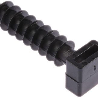Supporto fascette HellermannTyton, col. Nero, autoadesivo, 44mm x 12 mm, Ø fissaggio 7 → 8mm, 100 pezzi