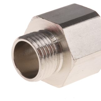 Raccordo per cavi RS PRO, Convertitore di filettatura in Ottone Nickelato, Argento, filetto PG9 → M20, 9mm