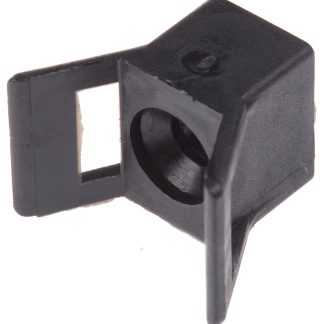 Supporto fascette HellermannTyton, col. Nero, autoadesivo, 21mm x 14 mm, Ø fissaggio 5.1mm, 100 pezzi