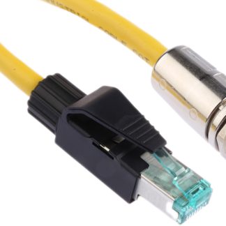 Cavo Ethernet Cat6a HARTING, guaina in PUR col. Giallo, L. 1m, Con terminazione