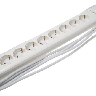 Strisce di alimentazione RS PRO 5m, 8 prese Schuko, 250 V, 16A