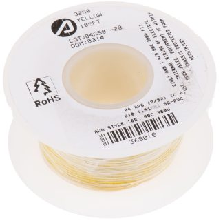 Cavo di collegamento apparecchiature Alpha Wire, 0,2 mm², 24 AWG, 300 V, 30m, Giallo, UL1061