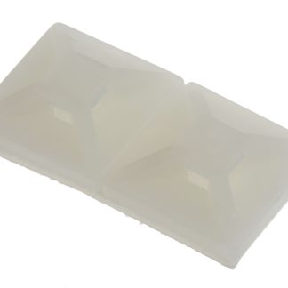 Fermacavi HellermannTyton, col. Bianco, autoadesivo, 13mm x 13 mm, 50 pezzi