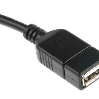 Cavo USB RS PRO USB B/USB A, L. 150mm, col. Nero