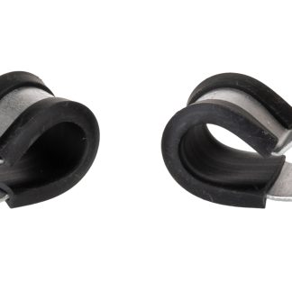 Morsetti a P RS PRO in Acciaio rivestito, Ø fascio 10mm max, 12.7 x 1.4mm, col. Nero