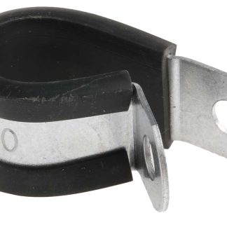 Morsetti a P RS PRO in Acciaio rivestito, Ø fascio 14mm max, 12.7 x 1.4mm, col. Nero