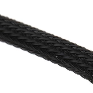 Guaina per cavi intrecciata HellermannTyton in PET, Ø 6mm, L. 5m, col. Nero, espandibile