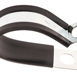 Morsetti a P RS PRO in Acciaio rivestito, Ø fascio 50mm max, 25.4 x 2.4mm, col. Nero