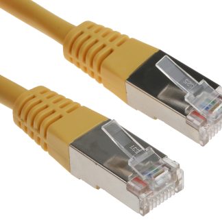 Cavo Ethernet Cat5 (F/UTP) RS PRO, guaina in PVC col. Giallo, L. 5m, Con terminazione