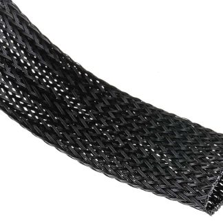 Guaina per cavi intrecciata HellermannTyton in PET, Ø 25mm, L. 10m, col. Nero, espandibile