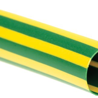 Guaina termorestringente TE Connectivity Ø 8mm, col. Verde/Giallo, restringimento 2:1, L. 1.5m