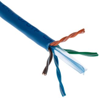 Cavo Ethernet Cat6 (U/UTP) Belden, guaina in LSZH col. Blu, L. 304m, Senza terminazione