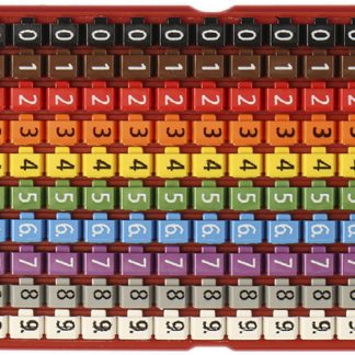 Segnacavo HellermannTyton Assortiti A scatto, Ømin 2mm, Ømax 2.8mm, lunghezza 3mm, confez. da 200pz No 0 → 9
