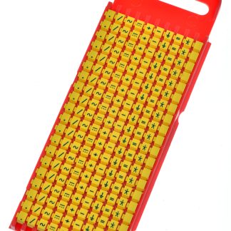 Segnacavo HellermannTyton Giallo A scatto, Ømin 2mm, Ømax 2.8mm, lunghezza 3mm, confez. da 200pz No -; *; /; +; =; ·;