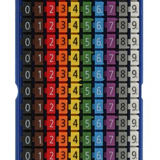 Segnacavo HellermannTyton Assortiti A scatto, Ømin 2.8mm, Ømax 3.8mm, lunghezza 3mm, confez. da 200pz No 0 → 9