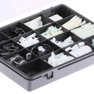 Set di fissaggio HellermannTyton, col. Nero, Autoadesivo